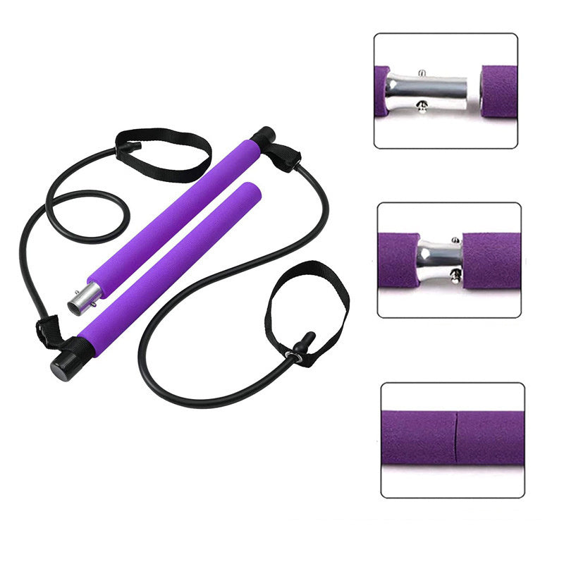 Portable Pilates Bar Resistance Band Set