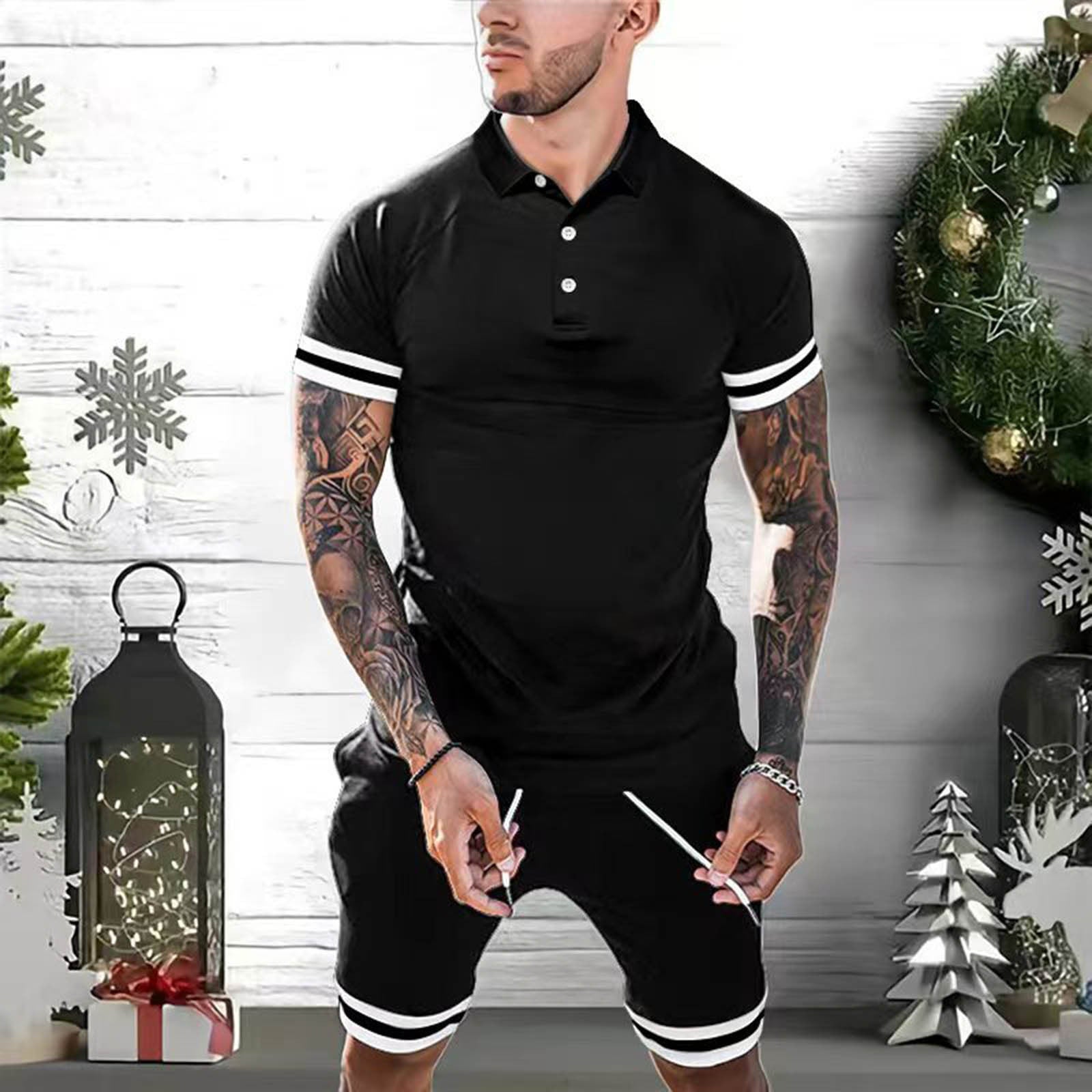 Fitness Shorts Set For Men